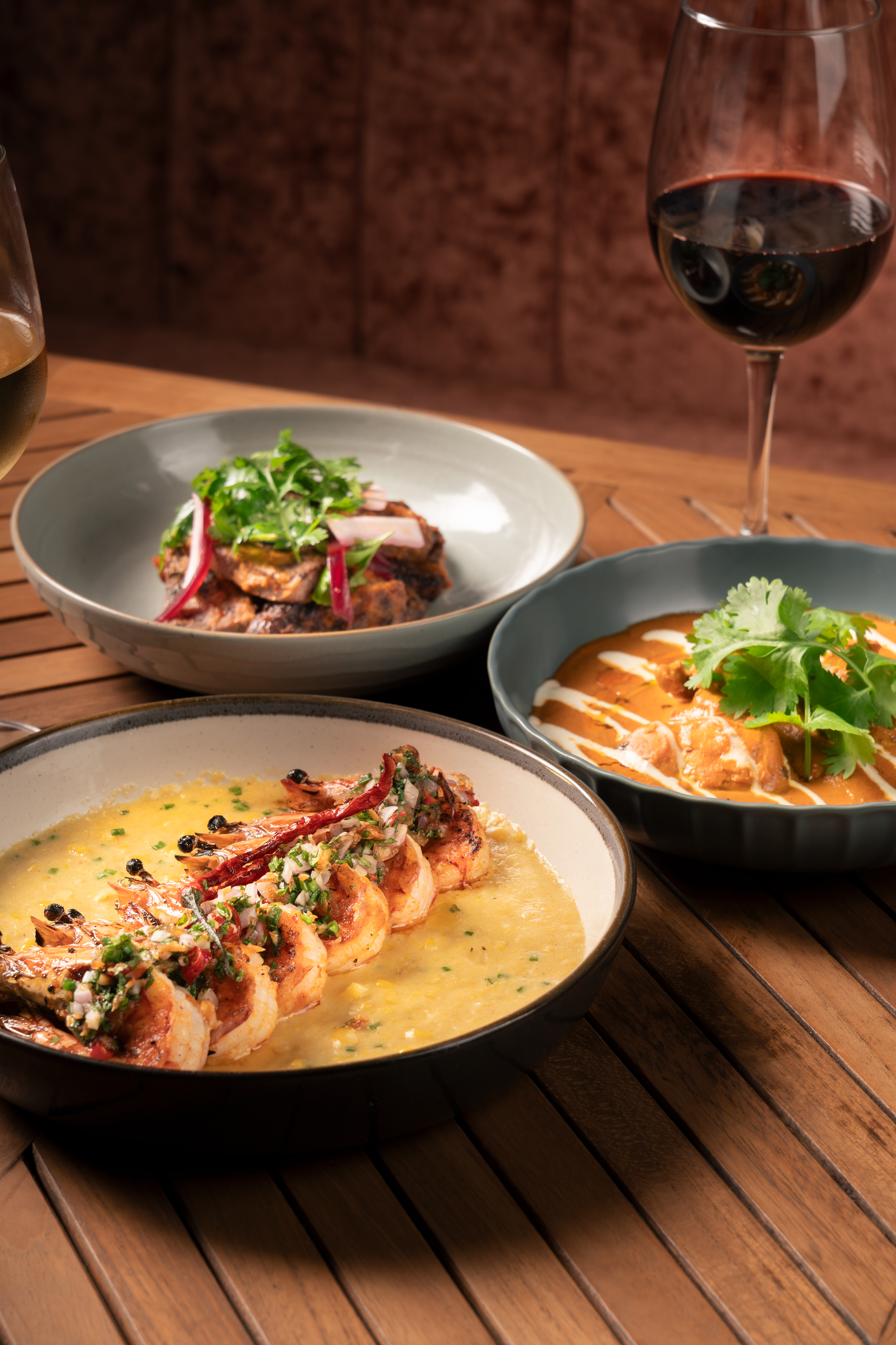 Professional shrimp dish photography